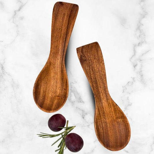 Mini Wooden Spoon Rest servers - Set of 2