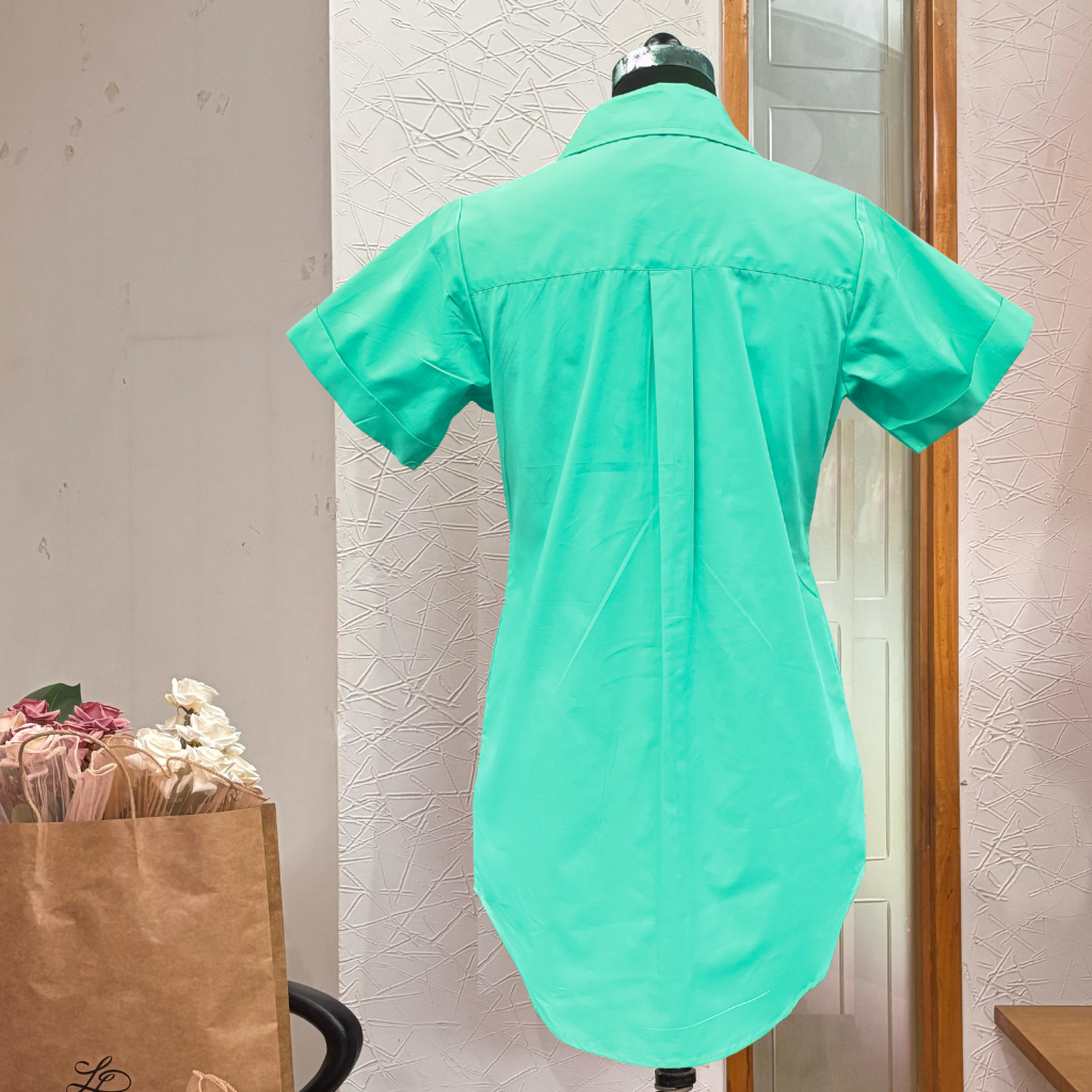 Emerald Grace Shirt Dress